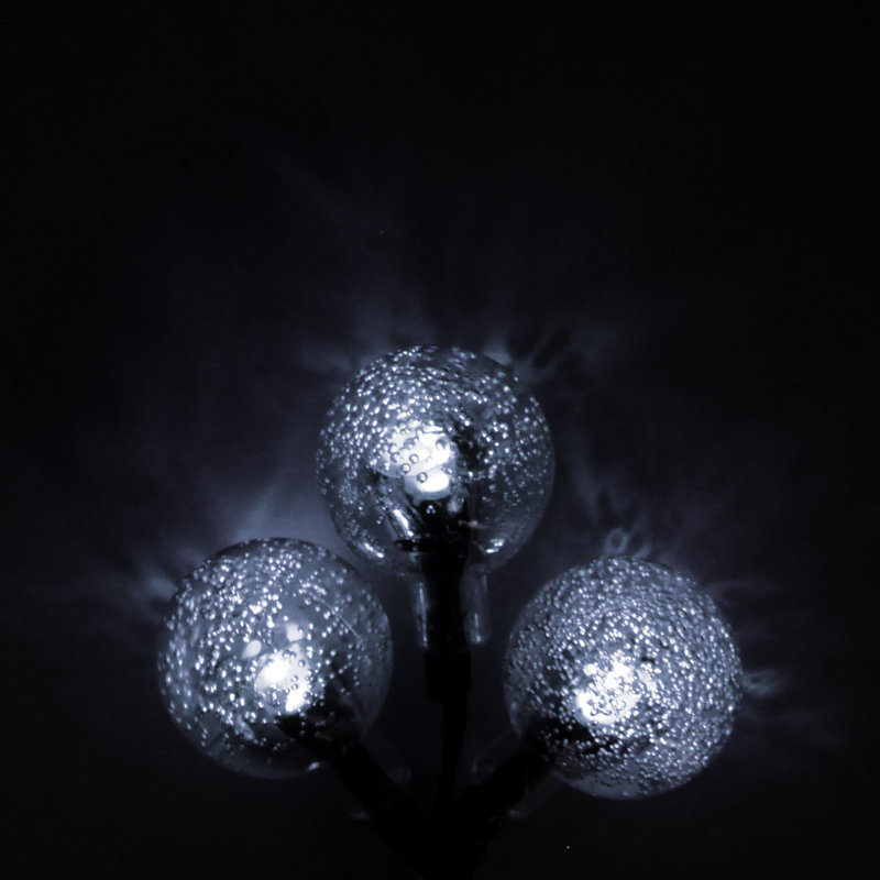 6.5'' Solar Powered Integrated LED Outdoor Hanging Light, White