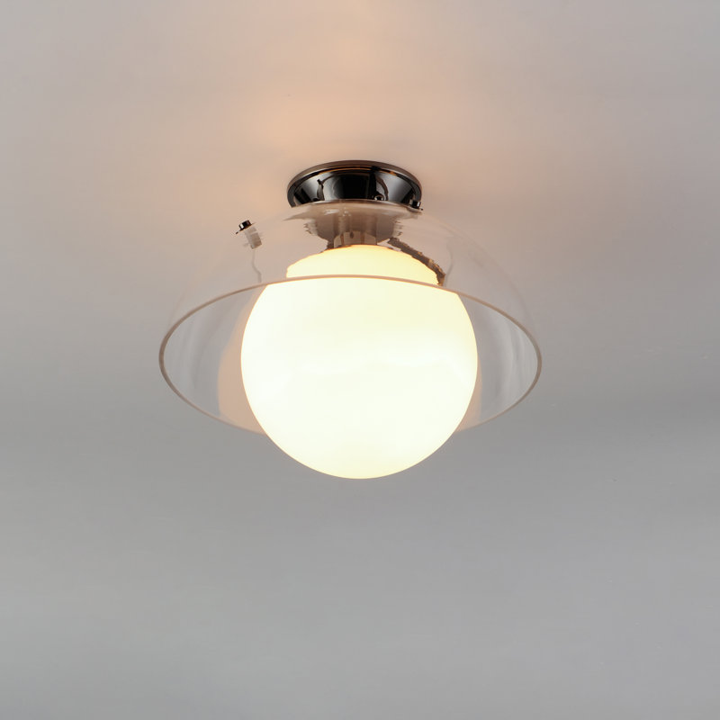 Domain 1 - Light Semi Flush Mount, Black Chrome, Clear