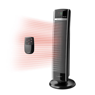 Chaufferette tour électrique en céramique avec télécommande 29 "1500W Lasko, noir, CT30754