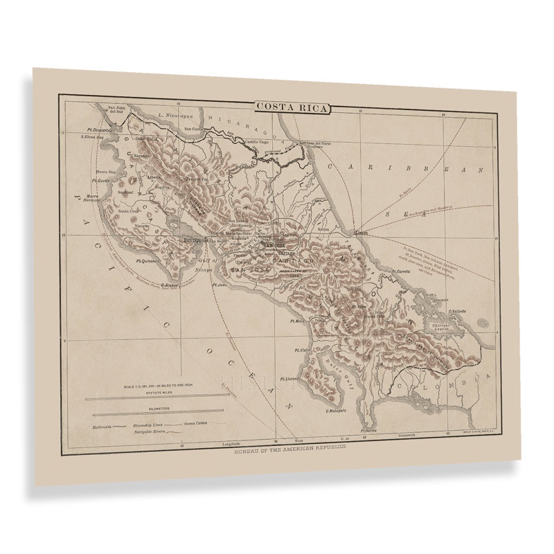 " 1890 Costa Rica " Print, 18" H x 24" W