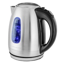 MegaChef 2.8L Round Stovetop Whistling Kettle - Brushed Silver