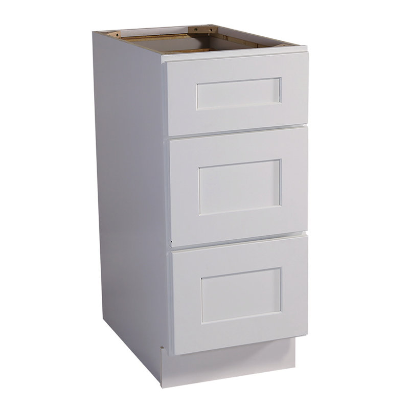 Design House Brookings Unassembled Shaker Drawer Base Kitchen Cabinet, 12" W, White