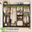 192cm Adjustable Portable Wardrobe