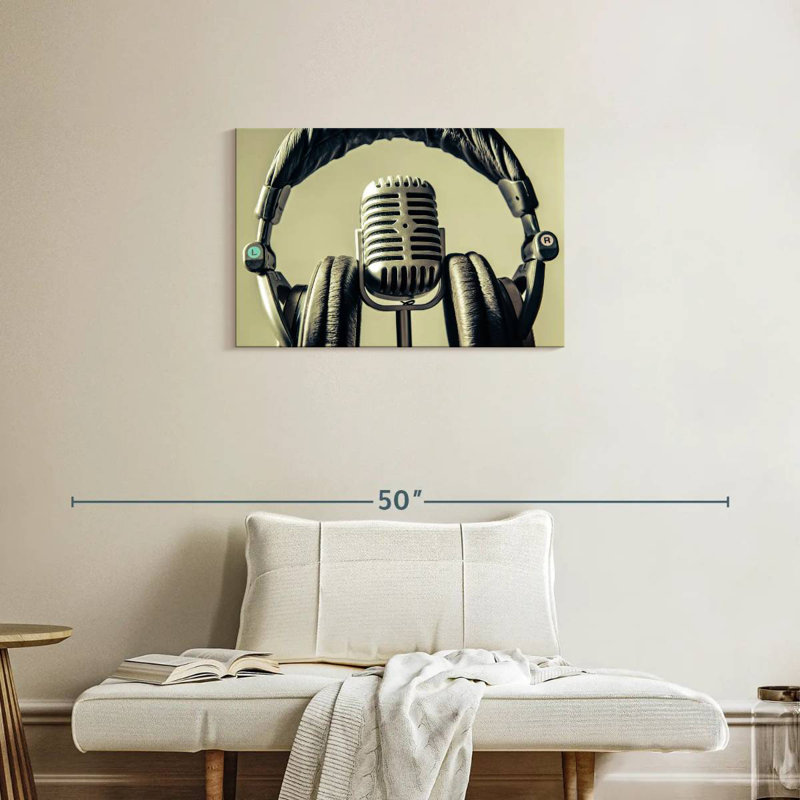Abarca Microphone And Headphone, 20" H x 30" W