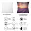 Carré, lever de soleil et nuages dramatiques au-dessus du champ de lavande - coussin décoratif imprimé campagne-60158330