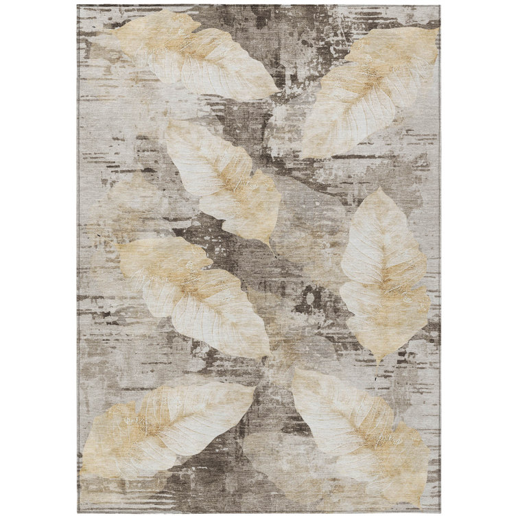 Machine Washable Indoor/Outdoor Arline ACN2172 Floral Rug