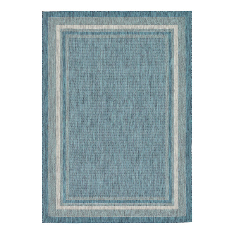 Tapis intérieur / extérieur Sevinc, Dark Teal, Rectangle 7'1" x 10'