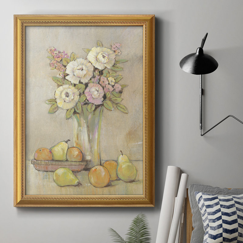 Still Life Study Flowers & Fruit I, toile de qualité supérieure, prête à être accrochée, H 36 po x l 24 po x P 2,5 po