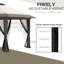 Auvent beige de 13 pi avec filet, 2 toits instantanés pour pavillon de classe de ballet extérieur, filet de tente