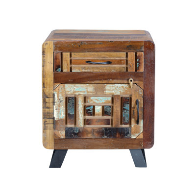 Abrahams Solid Wood Sled End Table