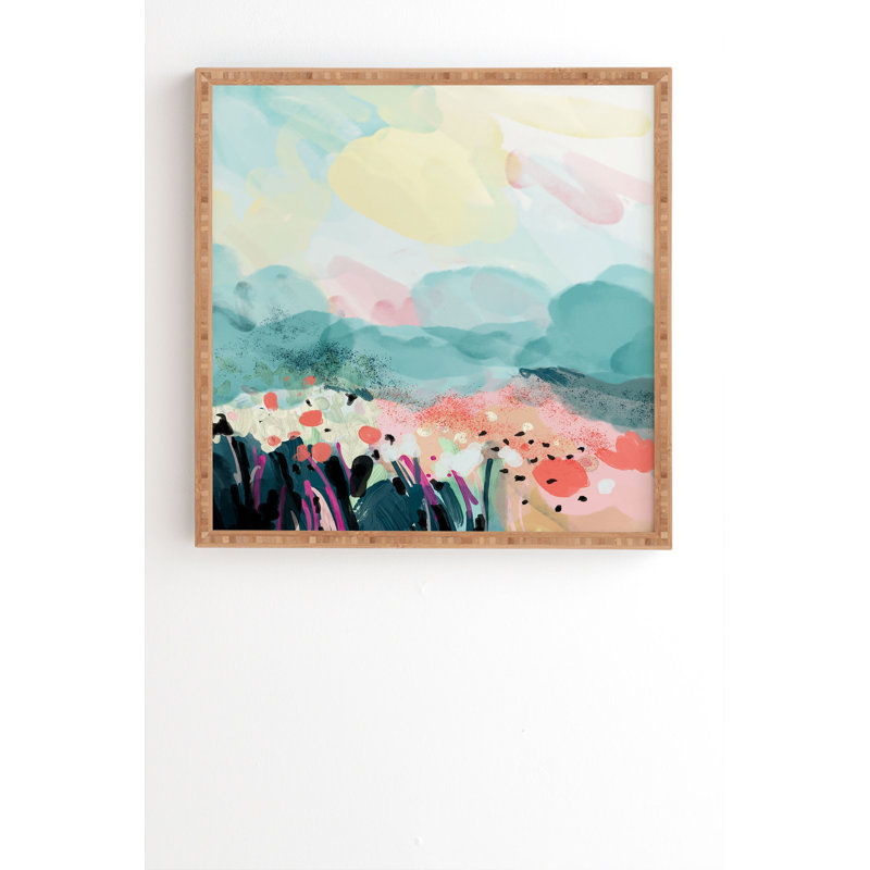 «Spring Landscape» par Lunetricotee - impression d'art graphique, Pas de tapis, Armature en bambou