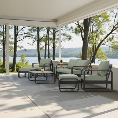 Andes 7-Piece Sunbrella® Outdoor Patio Seating Set - Canvas Oasis