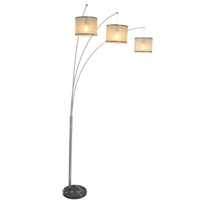 86"H 3-Arm Arc Floor Lamp