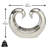 2 Piece Eternity Double Curl Sculpture In Silver Titanium