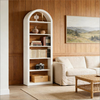 Storage Display Shelf,Elegant Arch Design Bookshelf