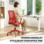 Chaise de bureau moderne en maille de 55,6 cm (21,9 po) de long avec soutien lombaire, chaise de travail pivotante supportant jusqu'à 159 kg (350 lb) pour bureau à domicile et petits espaces-2132932520