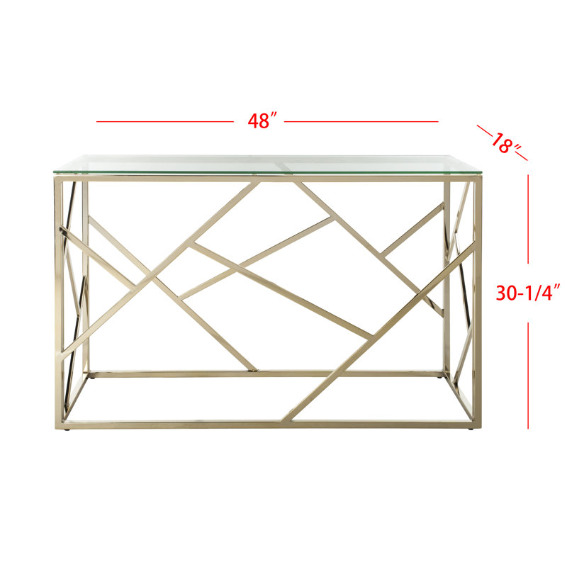 Namiko 55.10'' Glass Top Console Table, 30" H x 48" W x 18" D
