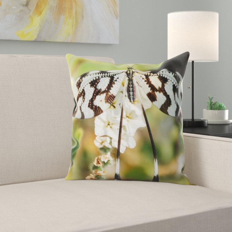 Housse et insert de coussin carré papillon