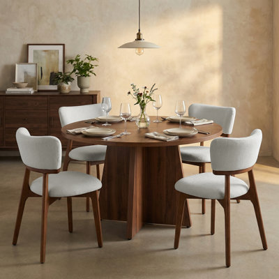Ensemble de table de salle à manger moderne avec chaises H 32,1 po Rohun