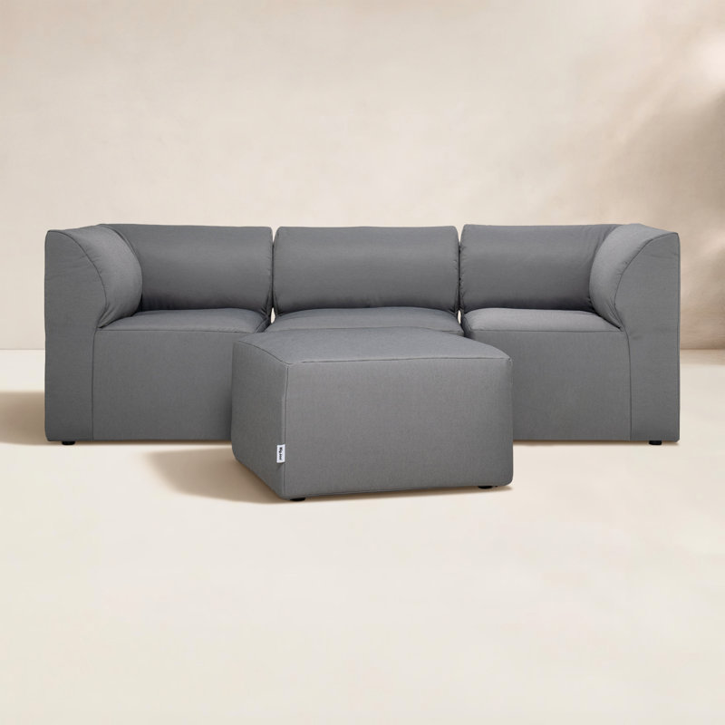 Canapé modulaire d'extérieur 6 pièces Big Joe, Granit pâle, 4
