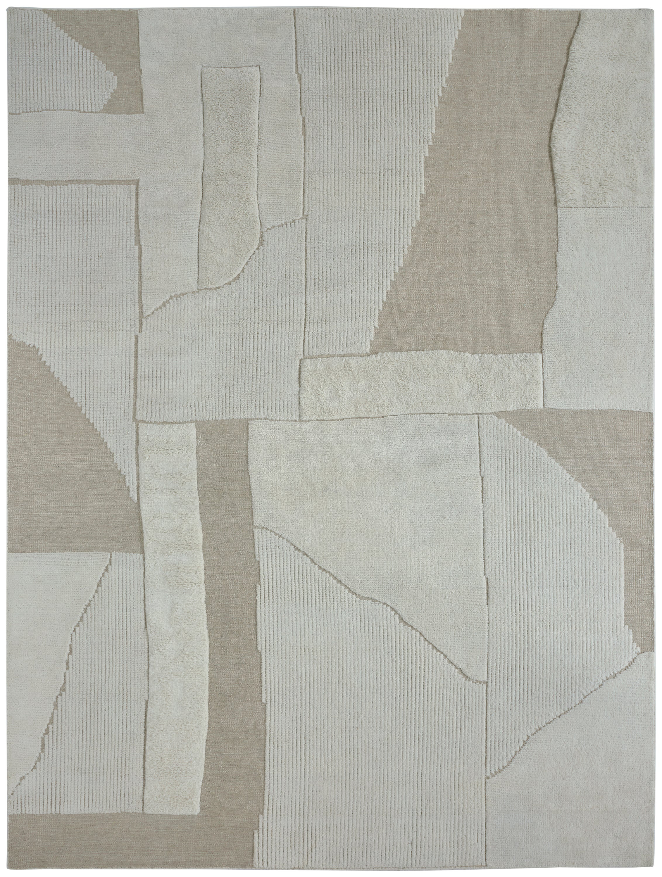 Ashley Stark Home Ronna Hand Knotted Wool Abstract Area Rug in ...