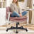 Criss Cross Legged Chenille Fabric Office Chair-1734460776