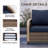 54.1'' Wide Straight Metal Loveseat with Cushions-115188346