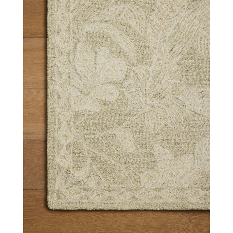 Loloi Mavis Sage / Natural Contemporary Area Rug, Rectangle 7'9" x 9'9"