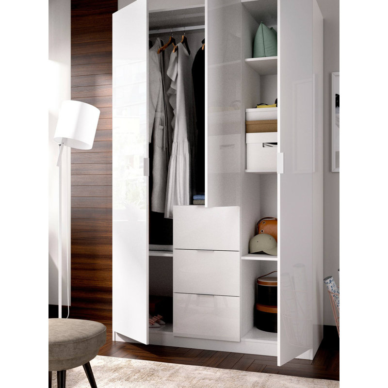 3 Door Manifactured Wood Wardrobe