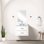 24 po L x P 18 po, meuble-lavabo blanc, comptoir en acrylique, robinet, miroir assemblé, robinet et miroir