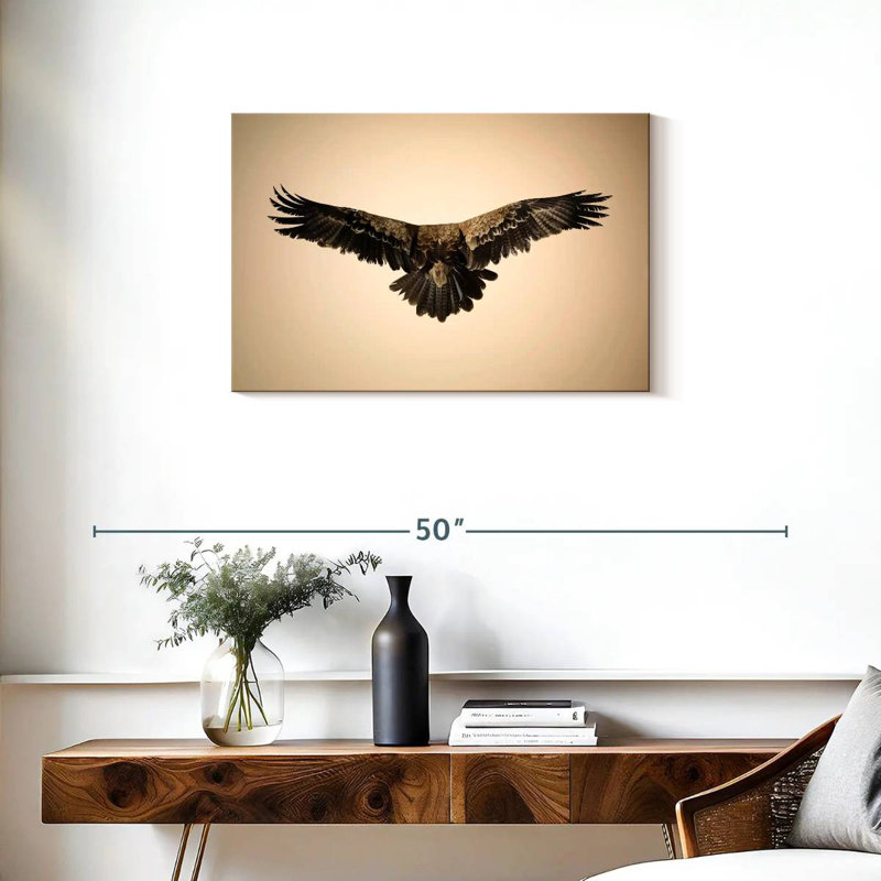 Brampt Soaring Tawny Eagle, 20" H x 30" W