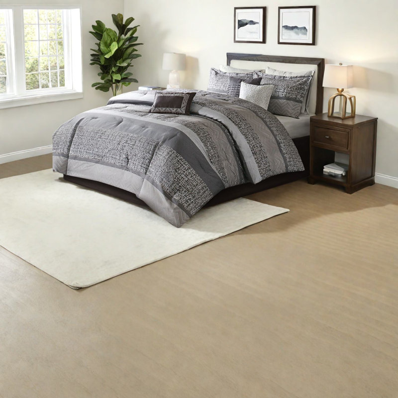 Ensemble de literie luxueux en jacquard, polyester confortable, chambre à coucher moderne