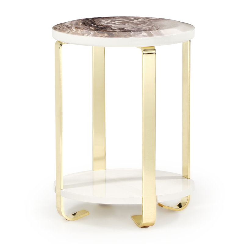 Ariana 16" Wide Round End Table, 22" H x 16" W x 16" D