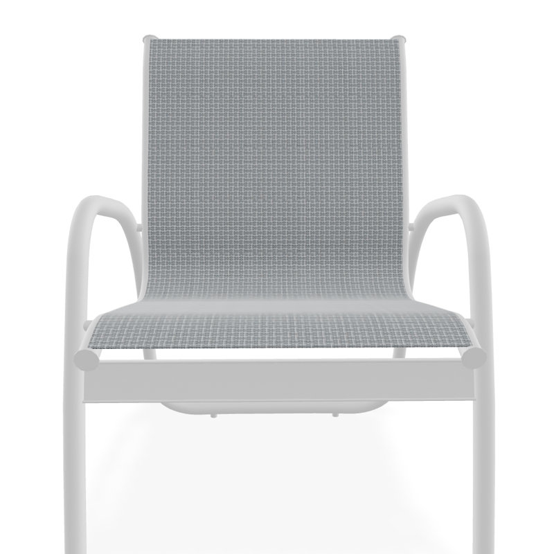 Fauteuil de patio Gardenella, Blanc texturé, Rocher