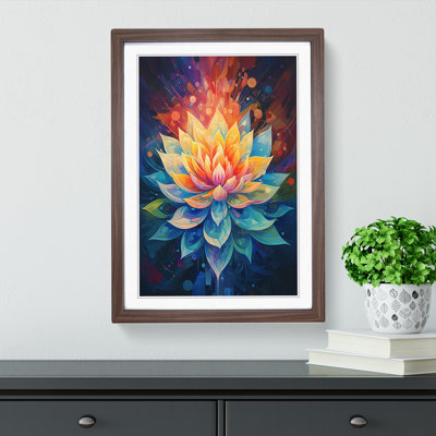 Lotus Flower Orphism Framed Print