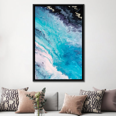 « shore line from above », reproduction sur toile