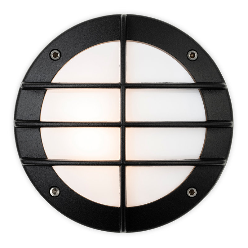 Matte Black 14.5cm H Outdoor Bulkhead Light