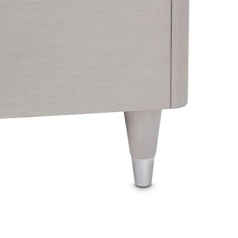 Eclipse Queen Beige Upholstered Bed with Lighted Headboard