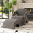 Upholstered Armchair With Ottoman-1092074549