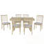 7 chaises extensibles Brentford avec rallonge et 6 chaises à dossier échelle