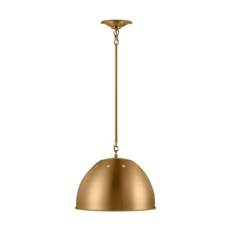 Luminaire suspendu en forme de dôme à 1 lumière Nikita Octavia, Bronze brillant, H 13,25 po x l 15,38 po x P 15,38 po
