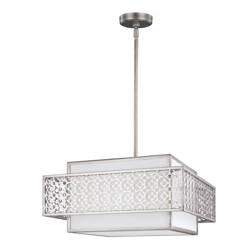 Lustre carré / rectangle à 3 ampoules Permenter