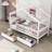 Heulwen Two Drawers Wooden House Bed-1726847272-1726847273