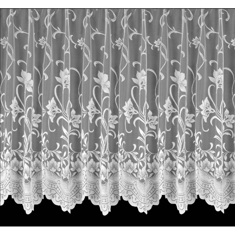 Caine Lace Semi Sheer Curtain Single Panel, 200cm Width x 160cm Drop