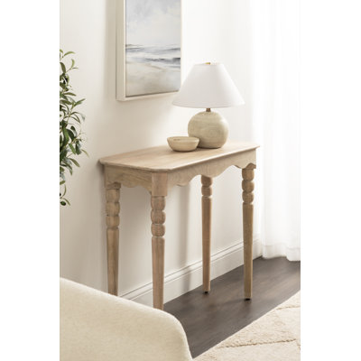 Sunderland Scalloped Rectangle Mango Wood Console Table