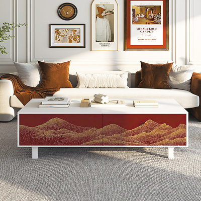Table basse à motif rétro français