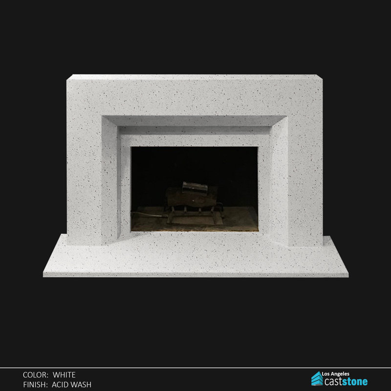 Pima Fireplace Surround, Acid Wash White