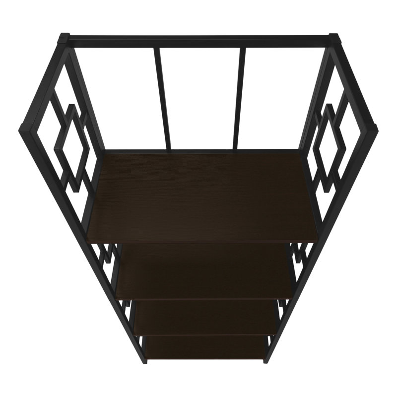 Bibliothèque polyvalente à 4 niveaux pour le bureau et la chambre à coucher, une solution de rangement élégante et fonctionnelle.