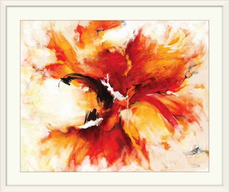 «The Phoenix», reproduction d'art, H 32 po x l 38 po x P 1 po, Cadre blanc