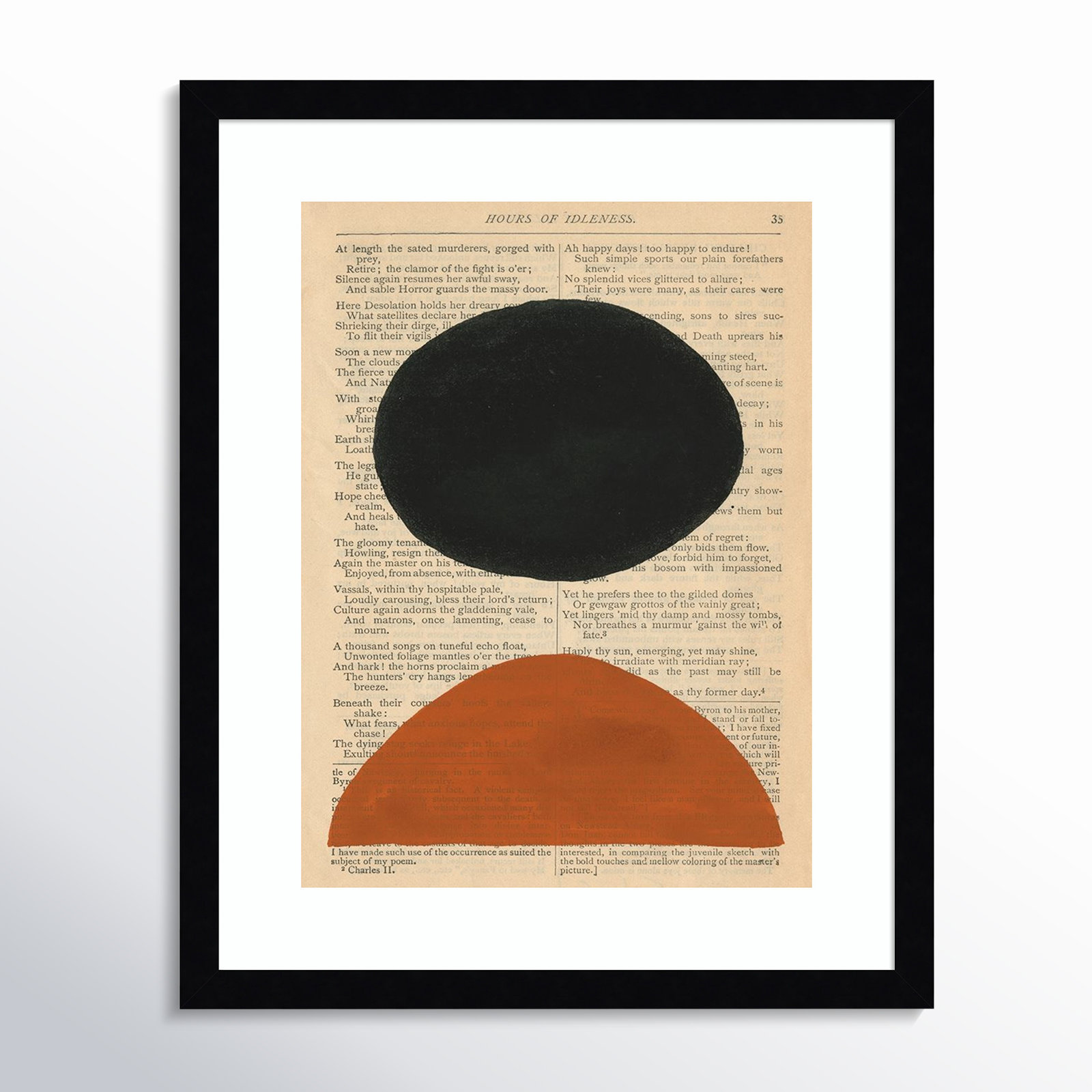 Modern Prose III by W. Stramel, Black Framed Paper, 21.38" H x 17.38" W x 0.88" D